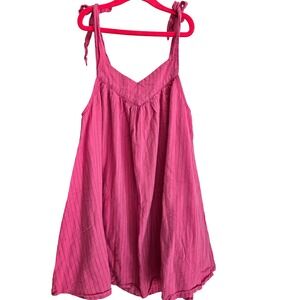 Pink Chicken Girls Pink Striped Sleeveless Dress Size 8Y Summer Casual